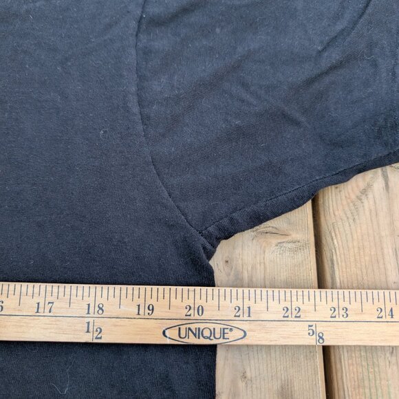 Vintage 90s Fruit of the Loom T-Shirt Men L Black Party Ahead Single Stitch - Picture 6 of 9